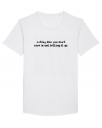 acting like you don t care... Tricou mânecă scurtă guler larg Bărbat Skater