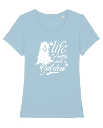 Golden retriever Sky Blue