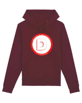 boxing letter D Burgundy