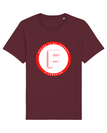 boxing letter F Burgundy