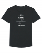 Prietenul la nevoie se cunoaște Tricou mânecă scurtă guler larg Bărbat Skater