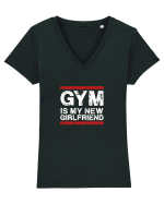Gym is my girlfriend Tricou mânecă scurtă guler V Damă Evoker