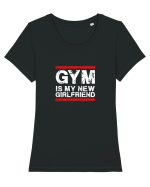 Gym is my girlfriend Tricou mânecă scurtă guler larg fitted Damă Expresser