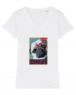 Hope PUG Tricou mânecă scurtă guler V Damă Evoker