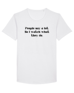 people say a lot... Tricou mânecă scurtă guler larg Bărbat Skater