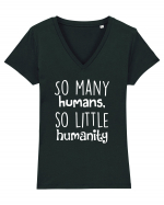 NO humanity Tricou mânecă scurtă guler V Damă Evoker