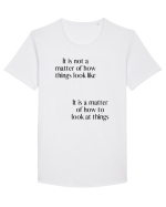 it is not a matter of how... Tricou mânecă scurtă guler larg Bărbat Skater