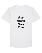 stay simple stay true Tricou mânecă scurtă guler larg Bărbat Skater