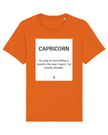 capricorn as long as everything is... Bright Orange