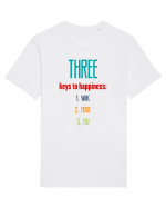 Trei lucruri care aduc fericirea Tricou mânecă scurtă Unisex Rocker