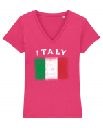 Italy Tricou mânecă scurtă guler V Damă Evoker