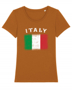 Italy Tricou mânecă scurtă guler larg fitted Damă Expresser