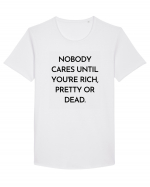 nobody cares until you re rich... Tricou mânecă scurtă guler larg Bărbat Skater