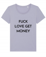 fuck love get money Tricou mânecă scurtă guler larg fitted Damă Expresser