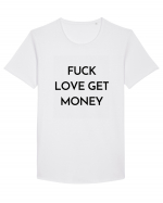 fuck love get money Tricou mânecă scurtă guler larg Bărbat Skater