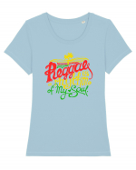 Reggae Tricou mânecă scurtă guler larg fitted Damă Expresser