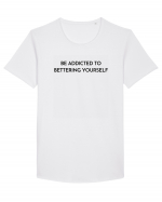 be addicted to bettering yourself Tricou mânecă scurtă guler larg Bărbat Skater