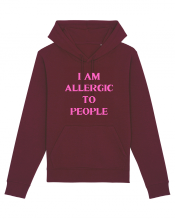 i am allergic to people Burgundy