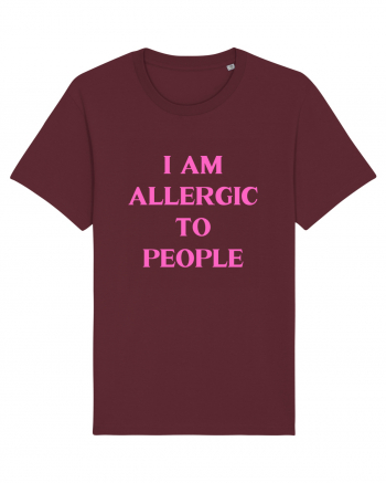 i am allergic to people Burgundy