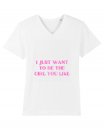 i just want to be the girl... Tricou mânecă scurtă guler V Bărbat Presenter