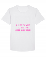 i just want to be the girl... Tricou mânecă scurtă guler larg Bărbat Skater