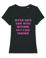 super rich kids with nothing... Tricou mânecă scurtă guler larg fitted Damă Expresser