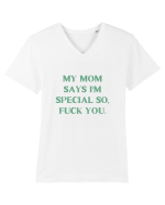 my moms says i m special... Tricou mânecă scurtă guler V Bărbat Presenter