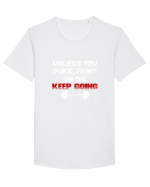 Keep going Tricou mânecă scurtă guler larg Bărbat Skater