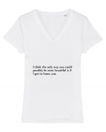 i think the only way you should... Tricou mânecă scurtă guler V Damă Evoker