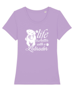 Labrador Tricou mânecă scurtă guler larg fitted Damă Expresser