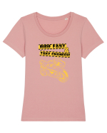 Ride fast Tricou mânecă scurtă guler larg fitted Damă Expresser