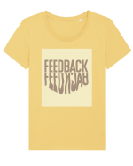feedback 133 Tricou mânecă scurtă guler larg fitted Damă Expresser