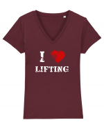 I love lifting Tricou mânecă scurtă guler V Damă Evoker