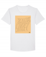 work from home 319 Tricou mânecă scurtă guler larg Bărbat Skater