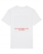 i don t want feelings i want new clothes Tricou mânecă scurtă Unisex Rocker