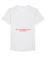 i don t want feelings i want new clothes Tricou mânecă scurtă guler larg Bărbat Skater