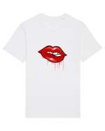 Red bloody lips Tricou mânecă scurtă Unisex Rocker