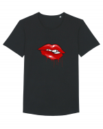 Red bloody lips Tricou mânecă scurtă guler larg Bărbat Skater