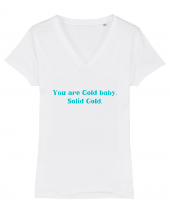you are good baby solid gold White