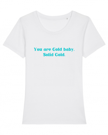 you are good baby solid gold White
