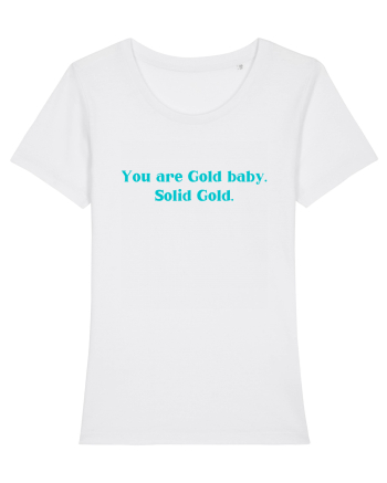 you are good baby solid gold White