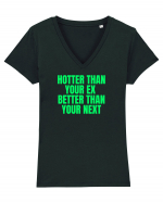 hotter than your ex ... Tricou mânecă scurtă guler V Damă Evoker