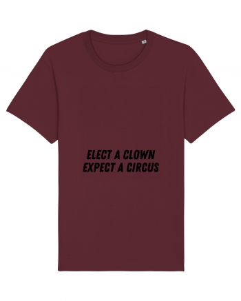 elect a clown expect a circus Burgundy