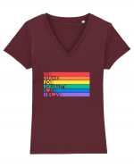 Love is Love Tricou mânecă scurtă guler V Damă Evoker