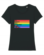 Love is Love Tricou mânecă scurtă guler larg fitted Damă Expresser