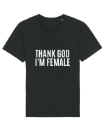 thank good i m female Tricou mânecă scurtă Unisex Rocker