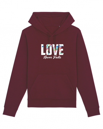 Love never fails Burgundy