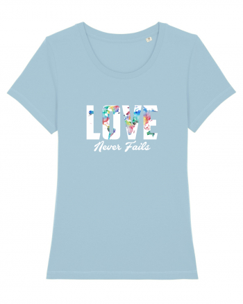 Love never fails Sky Blue