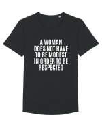 a woman does not have to be... Tricou mânecă scurtă guler larg Bărbat Skater