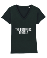 the future is female Tricou mânecă scurtă guler V Damă Evoker